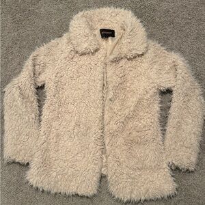 Ambiance Soft Beige Faux Fur Jacket